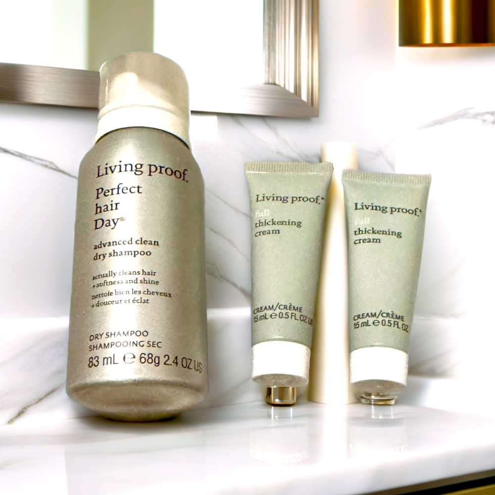 💦 LIVING PROOF Dry Shampoo Mini + LIVING PROOF thickening cream Mini Set